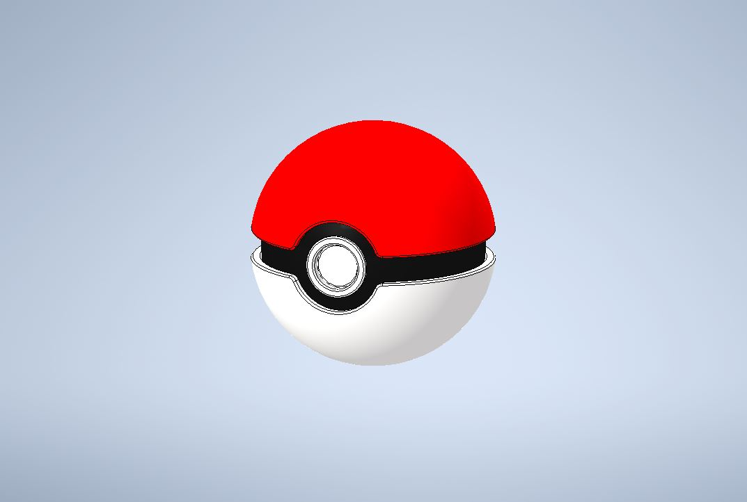 pokeball getrennt einfach druckt by seite junge requisiten cosplays pokémon cosplay bambu p1p x1c 3D print model - Mito3D