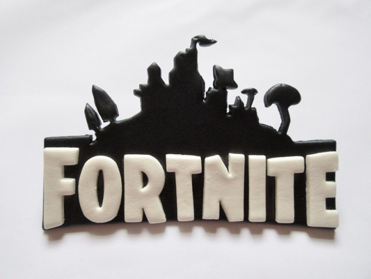 fortnight logo by codey hobby & diy cakecutter gaming 3d print model - Mito3D