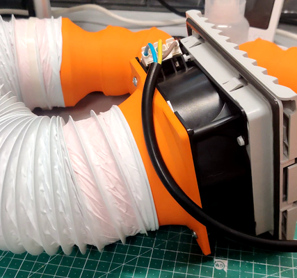 soldar humo extractor ventilador by láser combate herramientas soldadura manguera 100mm 3d print model - Mito3D