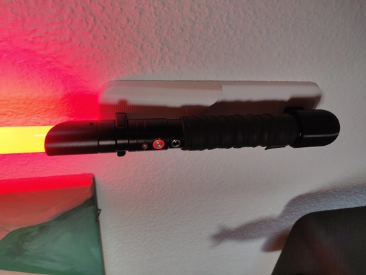 lightsaber wall mount vertical by zeddiarts art models starwars holder 3d print model - Mito3D