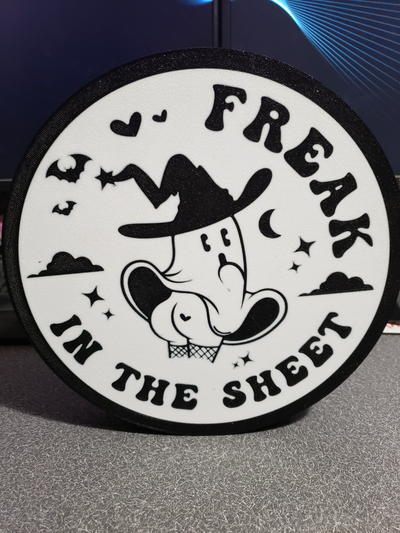 freak in sheet light box by frozennorth art signs & logos ghost halloween 2023 led freakinthesheets 3d print model - Mito3D