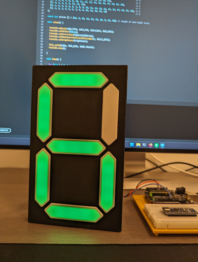 7 segment display by recursionerror hobby & diy electronics countdown timer clock 3d print model - Mito3D