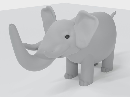 elefant by stürmisch miniaturen tiere tier zahl 3d print model - Mito3D