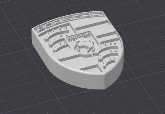 porsche badge by cap s builds art coin & badges 3d print model - Mito3D