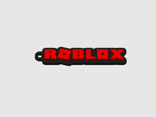 roblox keychain - color swap no ams required by lilac rage art signs & logos logo key chain keyring ring 2d videogame videogames computer games game 3d print model - Mito3D