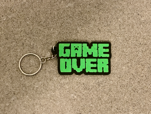 game keychain - minecraft key chain by lilac rage art 2d videogame gamer gaming craft creeper video keyring ring kids kid computer 3d print model - Mito3D
