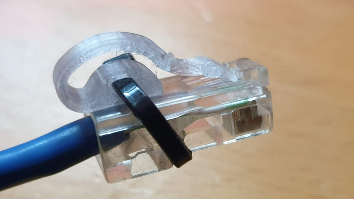 rj45 ethernet rescue clip by mike mattala hobby & diy electronics cable repair ethernetcable 3d print model - Mito3D