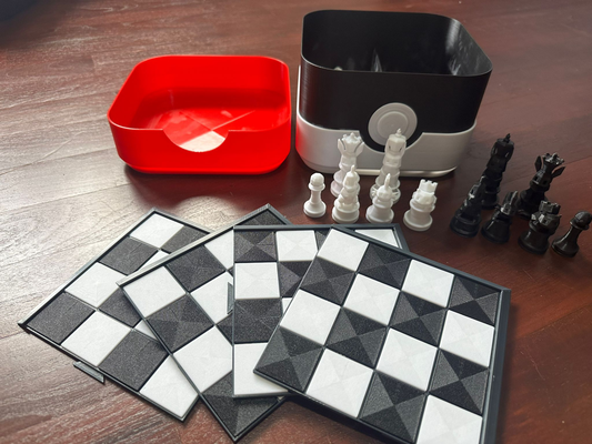 poli pokémon xadrez conjunto caixa borda remixado by al0yyy brinquedos jogos tabuleiro 3d print model - Mito3D