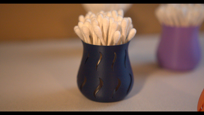 q-tip holder deluxe by ammon miller household decor q-tips qtip qtips qtipholder 3d print model - Mito3D