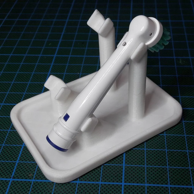 oral-b brush stand two remixed by mister bo household house models toothbrush oralb oral b 3d print model - Mito3D