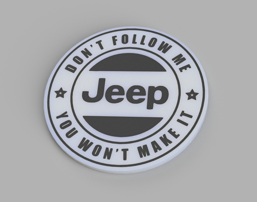 jeep follow coaster by stamatis sarlis household office 3d print model - Mito3D