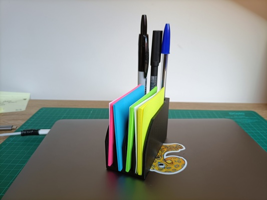 post it dolma kalem organizatör by danibautistafernandez ev halkı ofis işaretleyici kalemlik yapışkan kağıt keçeli notları not posta sahibi silinmez 3d print model - Mito3D
