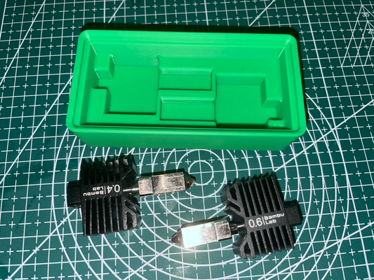 ızgara sonluluğu x p dizi hot end istiflenebilir by ov4l8alls 3d yazıcı aksesuarlar x1 kafes sonlu depolama kutular hotend kutu p1 3d print model - Mito3D