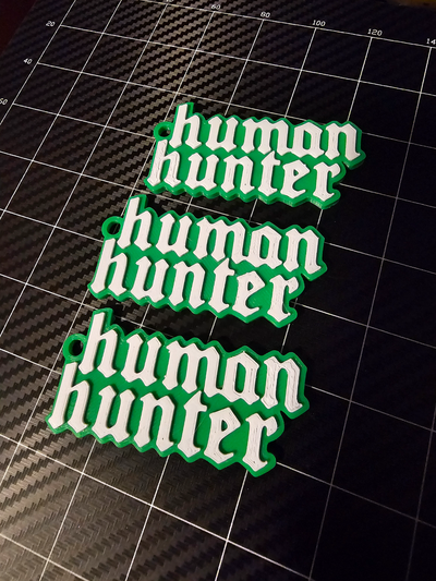 humano caçador chaveiro by arte modelos chave anel 3d print model - Mito3D