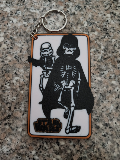 star wars skeleton keychain by picture it fashion models key chain halloween darth vader 3d print model - Mito3D