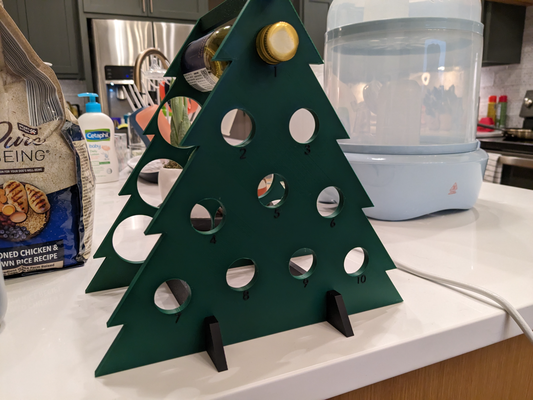 advent christmas tree small wine bottles by baillargeondavid household festivities 3d print model - Mito3D