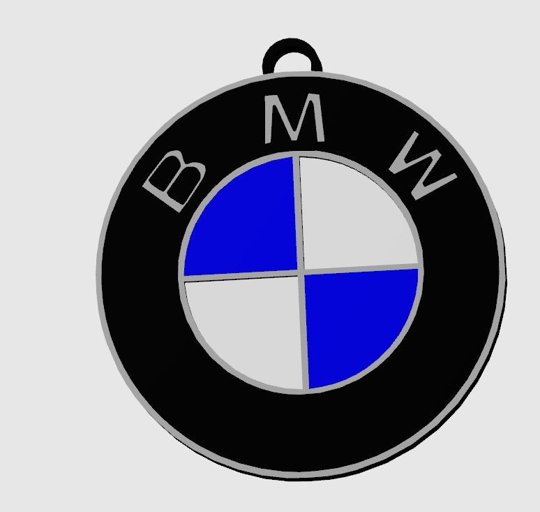 bmw logo schlüsselring by cali 3d kunst zeichen logos 3D print model - Mito3D