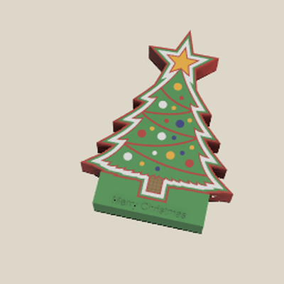christmas tree by spacecity3d art signs & logos light box 3d print model - Mito3D