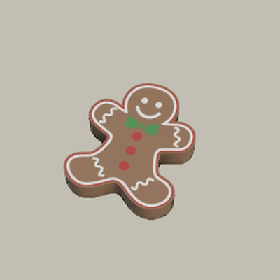 gingerbread man by spacecity3d art signs & logos light box 3d print model - Mito3D