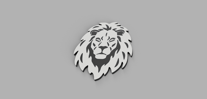 lion 80s model by stamatis sarlis art models logo 3d print model - Mito3D