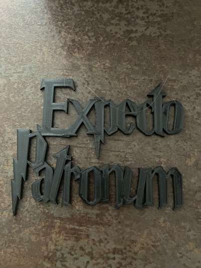 expecto patronum harry potter christmas tree hanger lettering by savagepat household decor harrypotter magic spell 3d print model - Mito3D