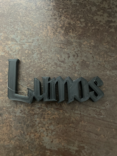 lumos harry potter christmas tree hanger lettering by savagepat household decor magic spell 3d print model - Mito3D