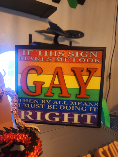 gay by codice jessica arte segni loghi parete divertente arcobaleno lgbt lgbtqia 3d print model - Mito3D