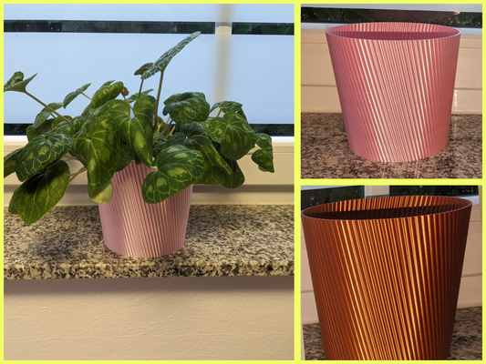 wavy planter by axiom household decor flower vase vasemode 3d print model - Mito3D