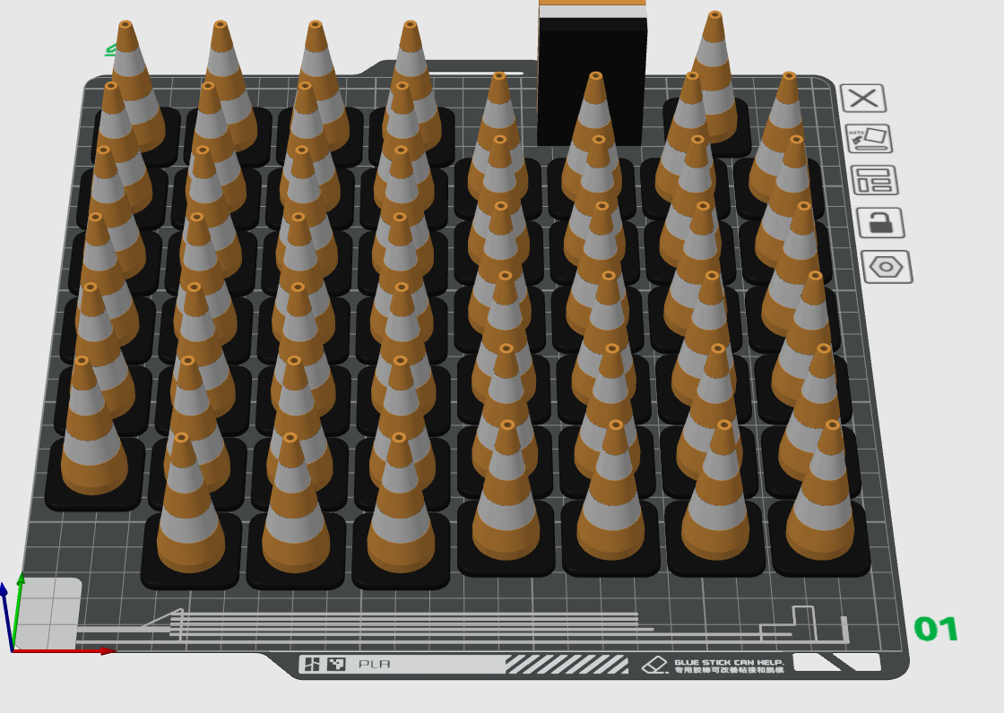 1 10 traffic cones by satterley172 hobby & diy rc trafficcone scale drift garage 3D print model - Mito3D