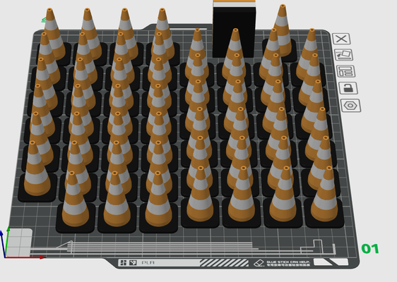1 10 circulation cônes by satterley172 loisir diy rc cône signalisation échelle dérive garage 3d print model - Mito3D