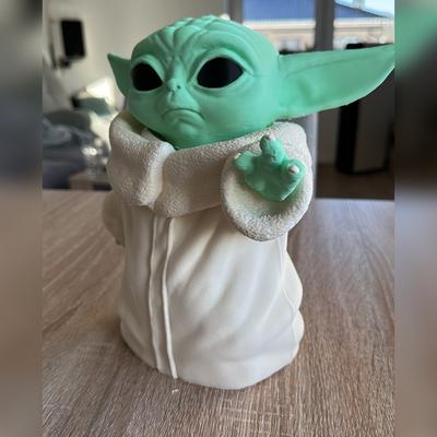 star wars grogu baby yoda sculpture figure multi color faster print remixed by nils n3dp art sculptures starwars fastprint mmu ams 3d print model - Mito3D