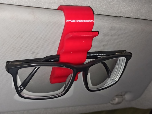 bicchieri titolare supporto macchina sole visiera by schuetzi99 passatempo fai veicoli occhiali doccia accessori per parasole portaocchiali 3d print model - Mito3D