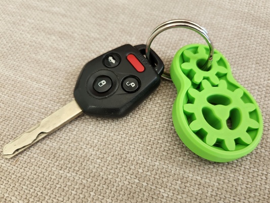 gear fidget keychain tag remixed by squinn hobby & diy vehicles fidgettoy gears keyholder fidgetspinner keyring keyrings gearfidget 3d print model - Mito3D