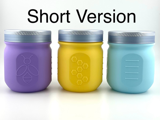 short mason jar lid vase mode by 3dpodesigns household decor storage 3d print model - Mito3D