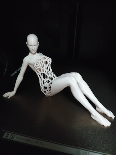 voronoi style woman by silverbwoy art sculptures girl chica mujer escultura sculpture 3d print model - Mito3D