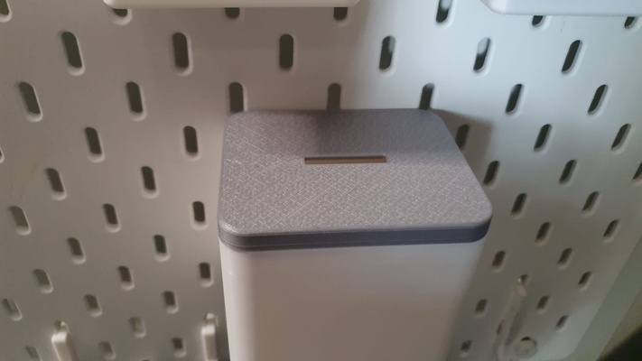 ikea skadis container piggy bank lid by kshin x household office piggybank 3d print model - Mito3D