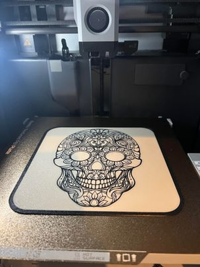 day of dead - traditional skull lightbox by love prints household festivities tradition halloween scary light cinco de mayo 3d print model - Mito3D