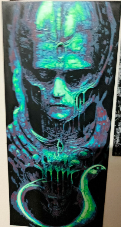 hueforge hr giger study 01 by gmp designs art 2d multi color printing colour 3d print model - Mito3D
