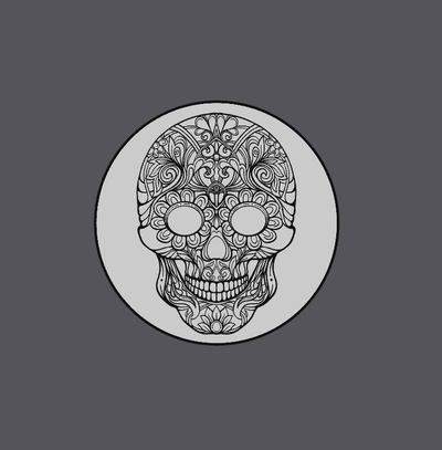 day of dead - traditional skull 94mm coaster by love prints household festivities tradition scary halloween cinco de mayo drinks drinkscoaster 3d print model - Mito3D