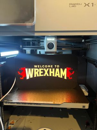 to wrexham - lightbox by love prints hobby & diy cabbage ryan reynolds roy football uk tv series netflix 3d print model - Mito3D