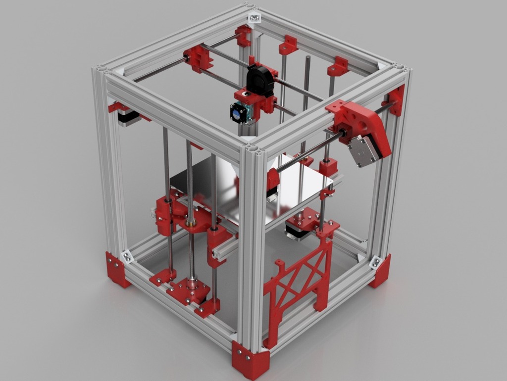 cubeanet 8 - chaos edition by chaosdrucker 3d printer accessories diy anet cube xy christian thingiverse corexy a8 bohrer chaoskeller bishob bohrers cubeanet8 cubexy drucker marthen 3D print model - Mito3D