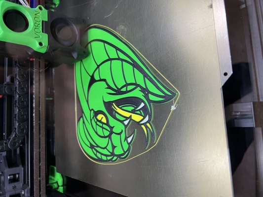 yeşil mamba okul by kaos büyücüsü sanat işaretler logolar yılan abs 3d print model - Mito3D