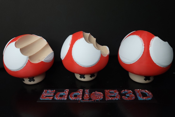 maestoso 2 0 super mario toadstool parodia by eddieb3d giocattoli giochi personaggi fungo bros luigi rospo 1up morto 3d print model - Mito3D