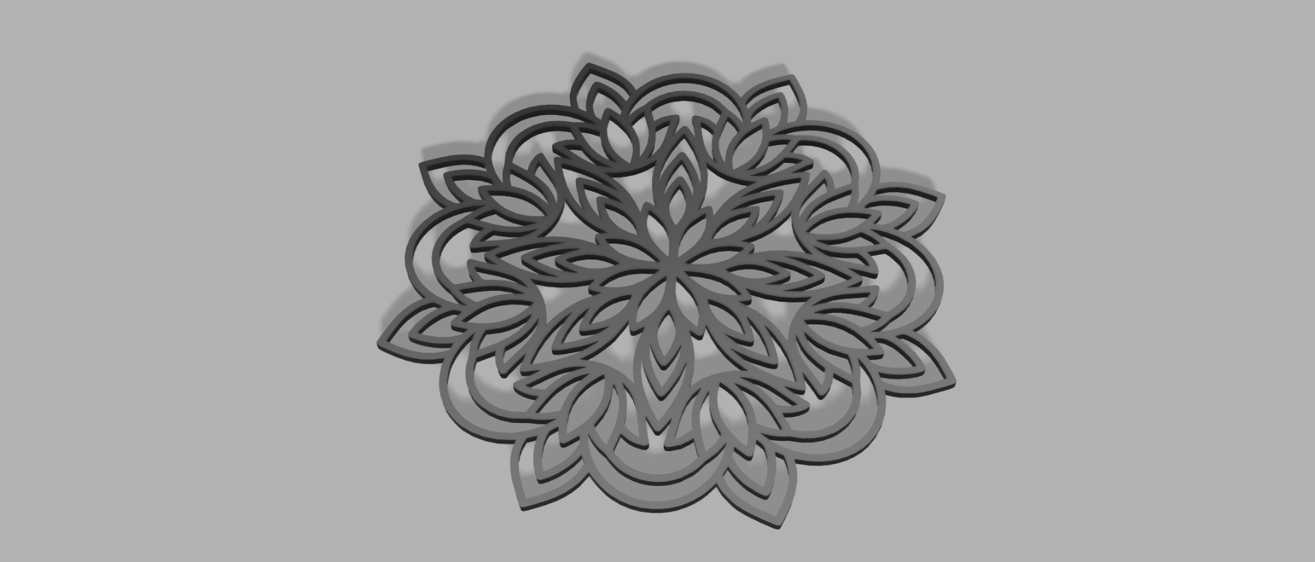 mandala single color wall art by omegapoint 2d 3D print model - Mito3D