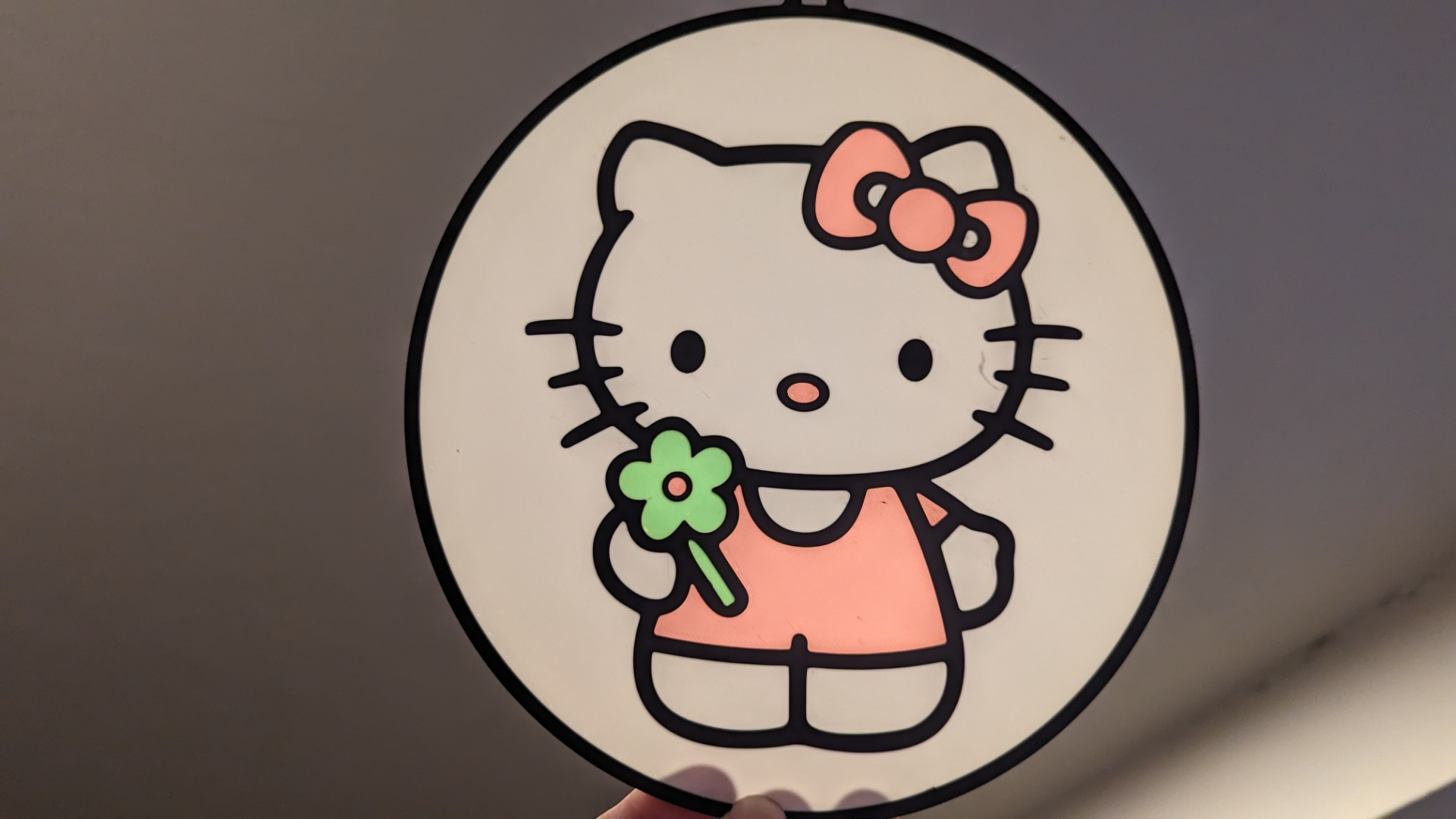 minou fenêtre cintre by davismadethings art 2d ams multimatériaux multi couleur impression joli enfant enfants décor porte chambre hello kitty gamins 3D print model - Mito3D