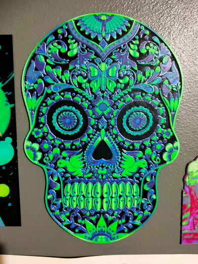 día of muerto máscara 01 forja sombreros 8 colores by gmp diseños arte 2d multi color impresión 3d print model - Mito3D