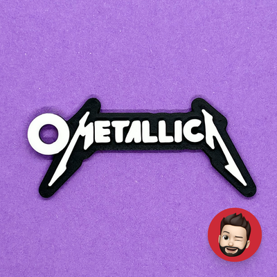 bands metallica keychain by nicodeimos art coin & badges band music metal rock logo chain chains key ring rings original keychains keyring keyrings ear ears earring earrings magnet magnets 3d print model - Mito3D