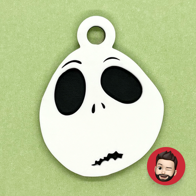 nightmare christmas jack skellington 2 keychain by nicodeimos fashion jewelry skull key character spooky halloween chain chains ring rings keychains keyring keyrings funny disney ear ears earring earrings magnet magnets 3d print model - Mito3D