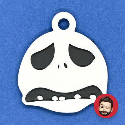 nightmare christmas jack skellington 3 keychain by nicodeimos fashion jewelry halloween funny spooky disney skull cartoon scary key ring rings chain chains keychains keyring keyrings ear ears earring earrings magnet magnets 3d print model - Mito3D