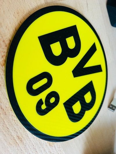 bvb logo mit led by pupuyang art signs & logos fussball borussia dortmund 3d print model - Mito3D